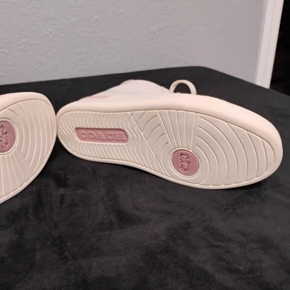 Coach Leather High Top Woman Sneakers Size 7.5 - Picture 9 of 10